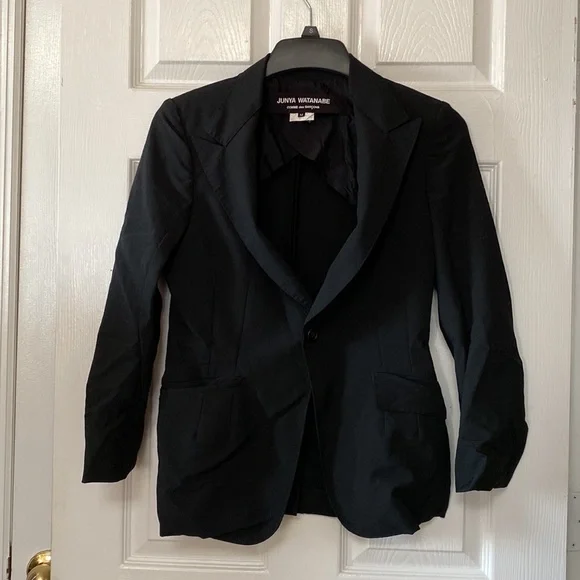 Junya Wananabe Comme des Garcons Black Wool Blazer - Picture 4 of 14